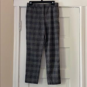 Massimo Dutti Gray Wool Plaid Pants